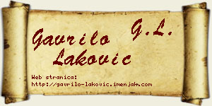 Gavrilo Laković vizit kartica